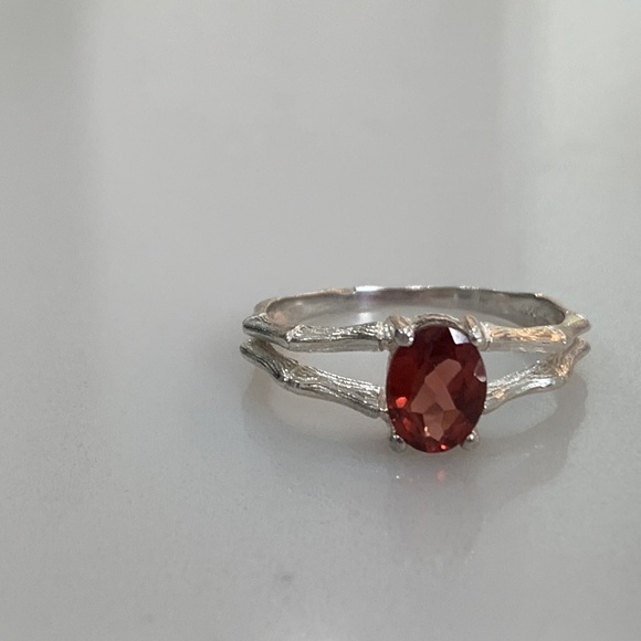 Magnificent Natural Garnet in Sterling (size 8.5) - Picture 7 of 13